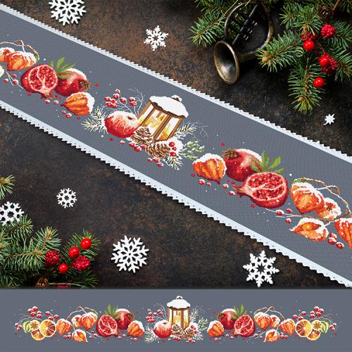 S 10478 Cross stitch pattern for smartphone - Long table runner with bellows