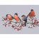 Cross stitch pattern for a phone - Bullfinches on a twig