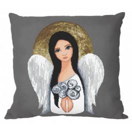 ZU 10476-01 Cross stitch kit - Cushion - Angel of Silent Night