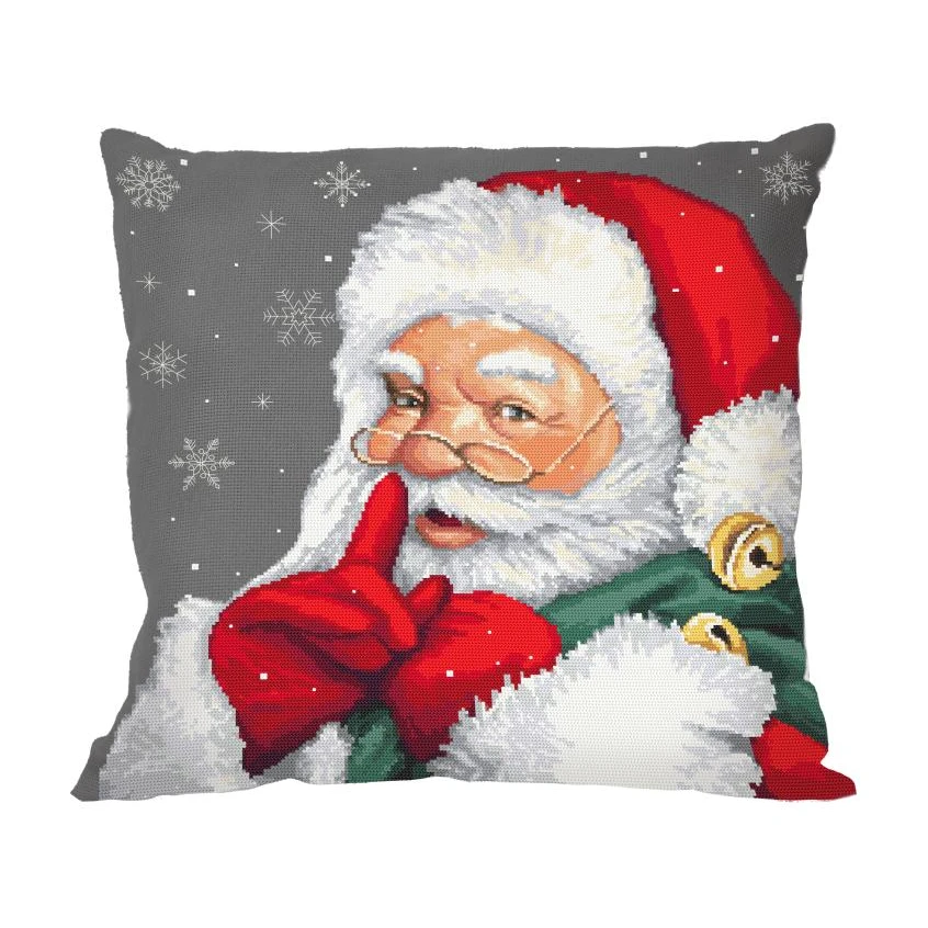 Cross stitch pattern for smartphone - Cushion - Mischievous Santa Claus