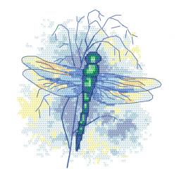 S 10470 Cross stitch pattern for smartphone - Sapphire dragonfly