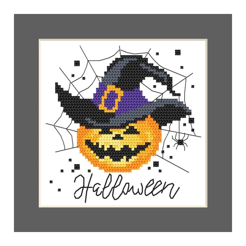 Cross stitch pattern for a phone - Postcard - Happy Halloween