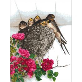 S 10336 Cross stitch pattern for smartphone - Swallows