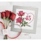 S 10341 Cross Stitch Padrão para smartphone - cartão de aniversário - coração com rosas