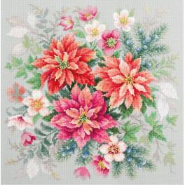 MN 214-273 Cross stitch kit - Flower magic. Poinsettia