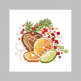 S 10484 Cross stitch pattern for smartphone - Postcard with the aroma of Christmas