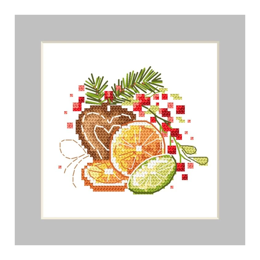 Cross stitch pattern for smartphone - Postcard with the aroma of Christmas
