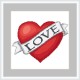 K 10690 Tapestry Canvas - Heart Cross sydd med kjærlighet
