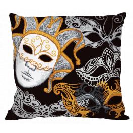 GU 10693-01 Printed cross stitch pattern - Cushion - Venetian masks