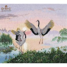 OV 1340 Cross stitch kit - Dancing cranes