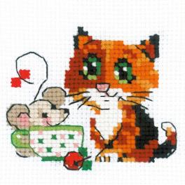 RIO 1838 Cross stitch kit with yarn - Tea for two