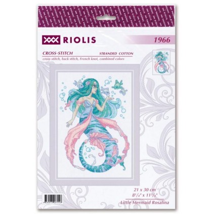 Rio 1966 Cross Stitch -sarja Mouline - llittle merenneito rosalina