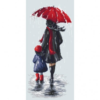 Zn 10483 Kit de tapeçaria de ponto cruz - amor da mãe