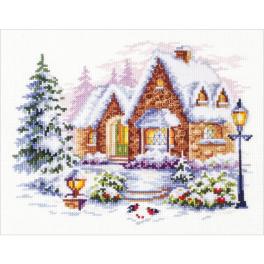 MN 110-041 Cross stitch kit - Winter house