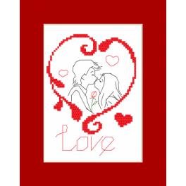 S 8307 Cross stitch pattern for smartphone - Valentine's Day card