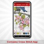 Cross stitch pattern for smartphone - Composition with succulents