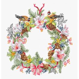 LS B2401 Cross stitch kit - December wreath