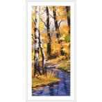 ZN 10488 Cross stitch kit with tapestry - Autumn birches