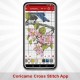 S 10276 Padrão de ponto cruzado para smartphone - animais marinhos
