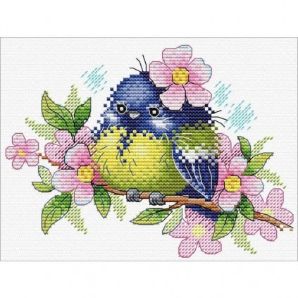 MP M -554 Cross Stitch Kit - Romanttinen lintu