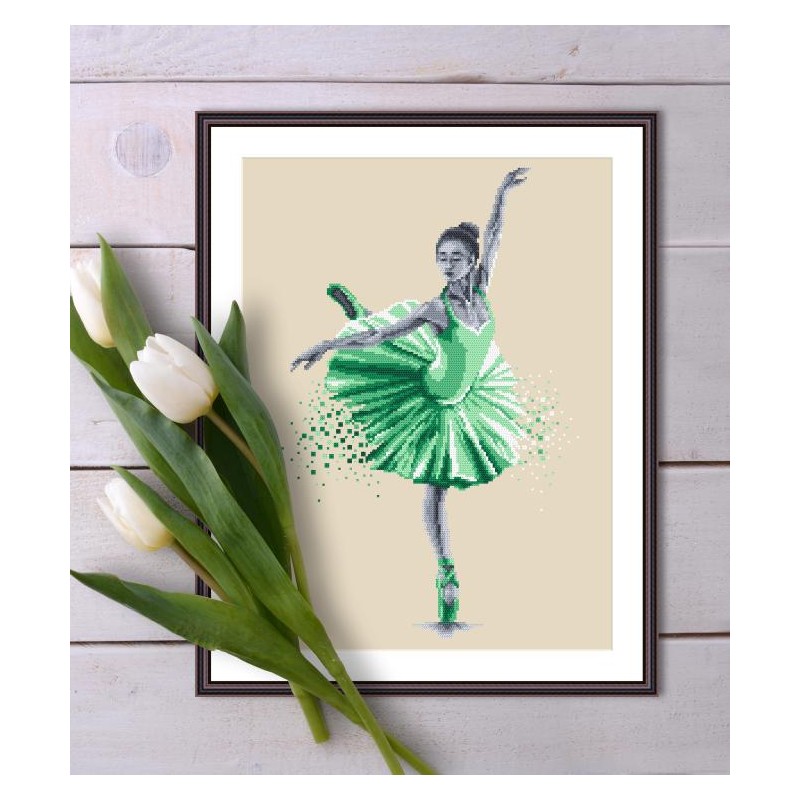 Ballet Dancer Cross Stitch Kit Ballerina Dancing in Pink Tutu & Pointe  Shoes Embroidery Pattern and Supplies, Gift for Girl Room Decor Art 