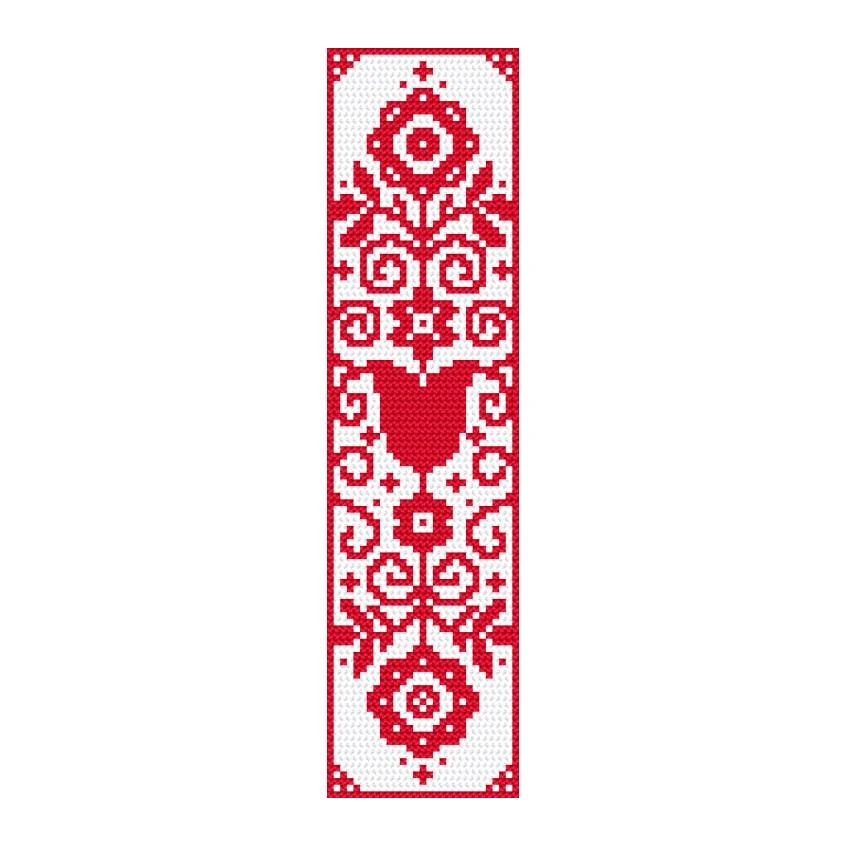 Cross stitch pattern for smartphone - Ethnic bookmark