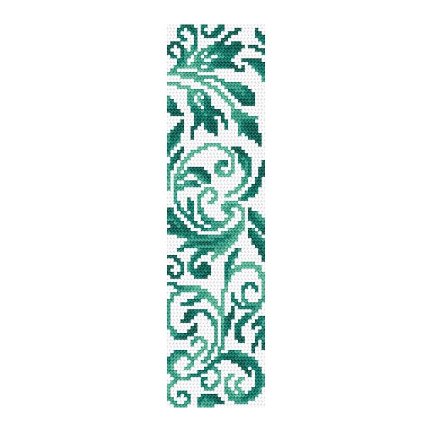 Cross stitch pattern for smartphone - Bookmark with plants