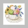 Cross stitch pattern for smartphone - Postcard - Cup with Easter eggs