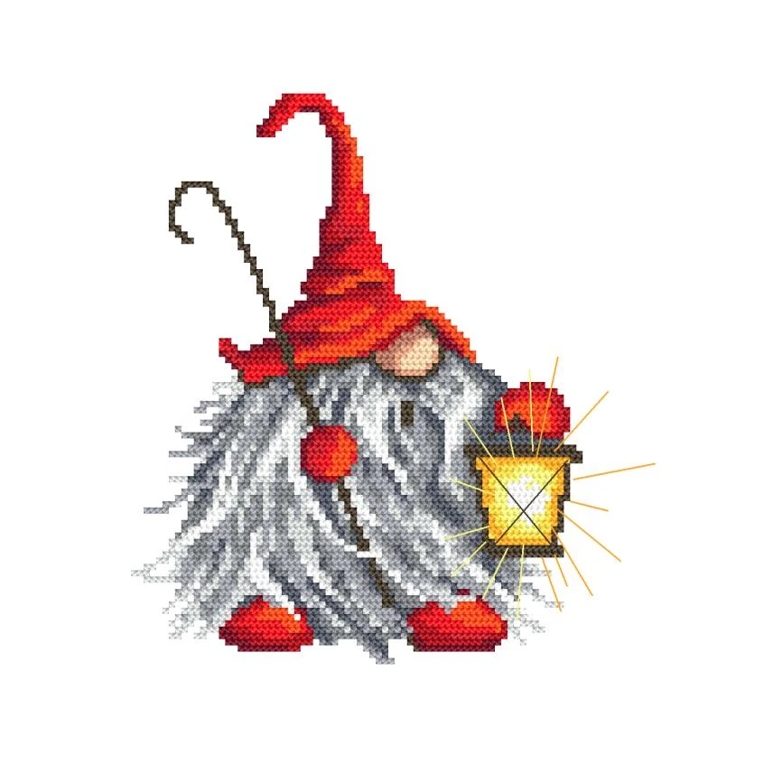 Cross stitch pattern for smartphone - Forest gnome