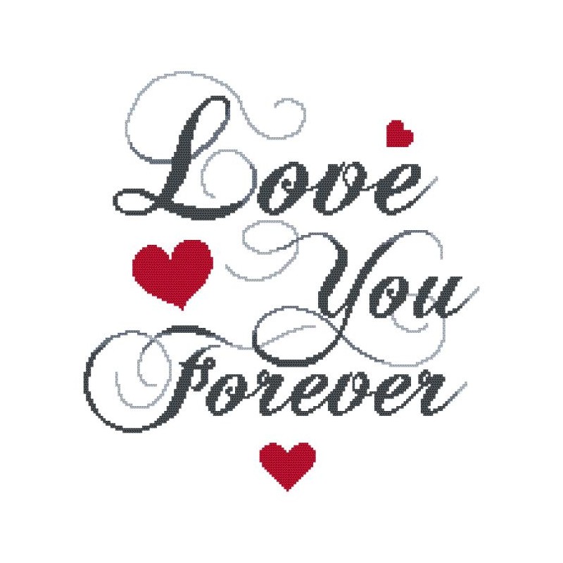Cross stitch kit - Love you forever - Coricamo