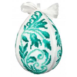 W 10697 Cross stitch pattern PDF - Easter egg with plants