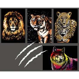 SP 008 Scratch painting kit - Wild animals