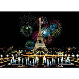 SP 006 Scratch painting kit - New Year's Eve under the Eiffle Tower