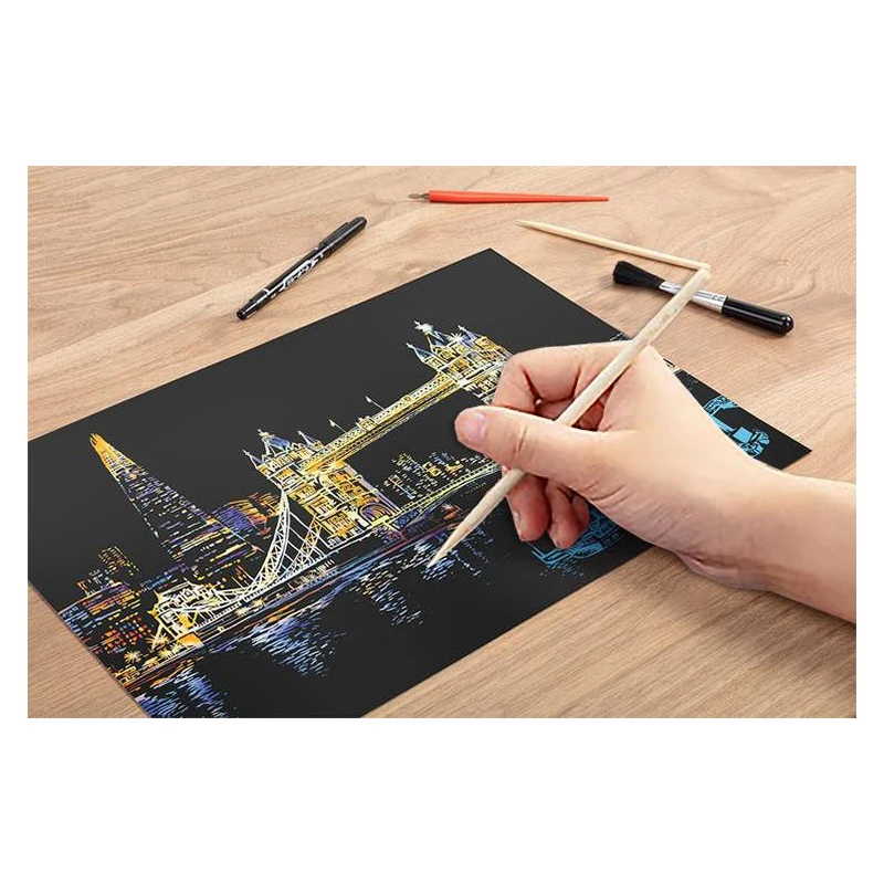 Dpf Magic Scratch Art Painting Paper With Drawing Stick Kids