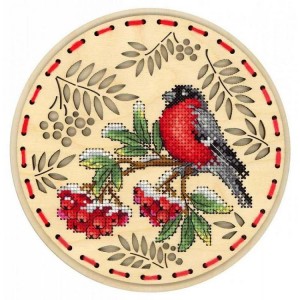 MP O -039 Cross Stitch Kit στο Plywood - Winter Guest