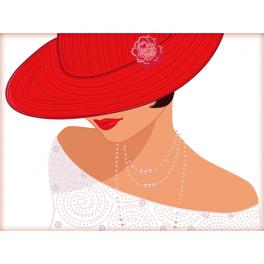 NHK 3310 Kit with beads - Lady in a hat
