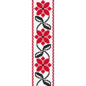 GU 10708 Painettu ristipistokuvio - Kirjanmerkki - Ukrainan Cross Stitch II