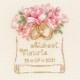 Rio 1926 Cross Stitch Kit With Mouline - Wedding Certificate - Wedding Rings