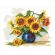 Cross stitch pattern for a phone - Pastel sunflowers