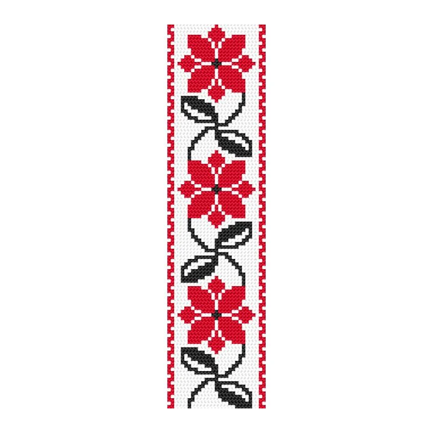 Cross stitch pattern for smartphone - Bookmark - Ukrainian cross stitch II