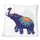 ZU 10003-01 Kit punto de cruz - Cojín - Elefante para la fortuna