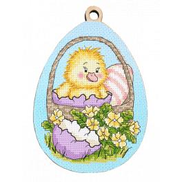 GC 10367 Printed cross stitch pattern - Egg with a duckling