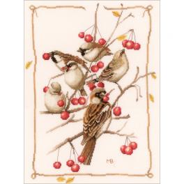 LPN-0162298 Cross stitch kit - Sparrows and currant