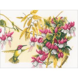 LPN-0165379 Cross stitch kit - Colibri and flowers