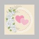 ZU 10358 Cross stitch kit - Postcard - Wedding hearts