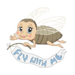 GC 10354 Printed cross stitch pattern - Fly with me