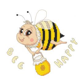 S 10351 Cross stitch pattern for smartphone - Bee happy