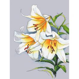 ZN 10355 Cross stitch kit with tapestry - Fragrant lilies