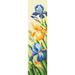 GU 10361 Printed cross stitch pattern - Bookmark - Irises
