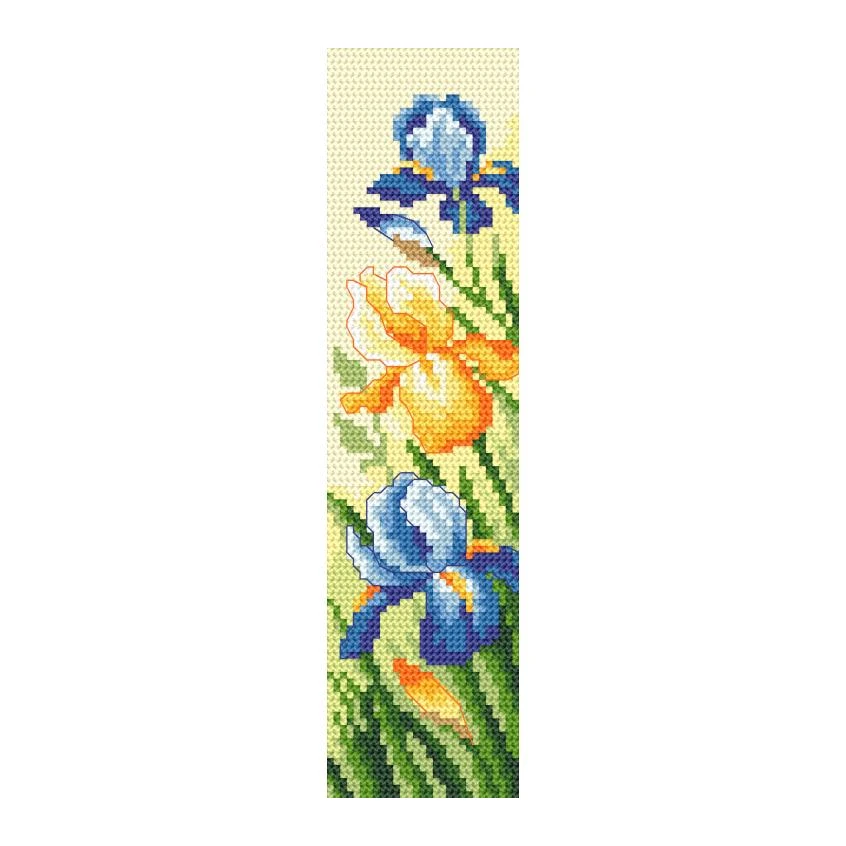 Cross stitch pattern for smartphone - Bookmark - Irises